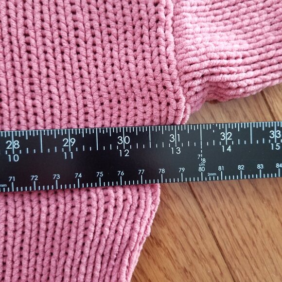 Aerie salmon knit sweater XL - Picture 5 of 6